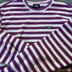 Stussy stripped polar fleece